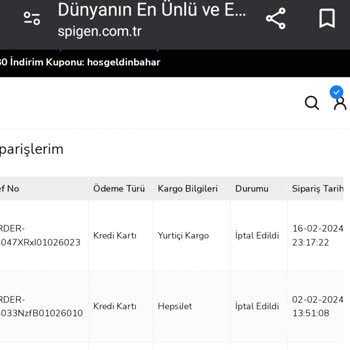 Spigen Ücret İadelerini Yapmıyor