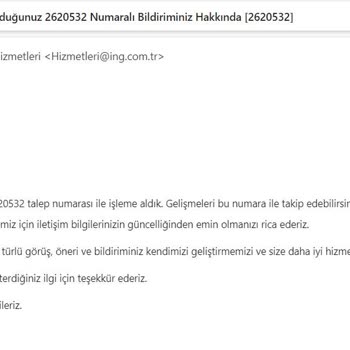 ING Müşteri Temsilcisi İle Canlı Görüşemiyoruz. Adeta İmkansız Gibi...