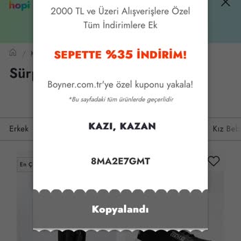 Boyner Sepette %35 İndirim Aldatmacası