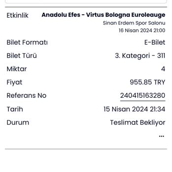 Banabilet.com Bilet Teslimat Problemi