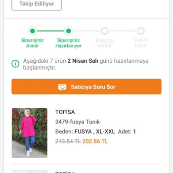Trendyol 2nisanda Oluşturduğum Siparişim Kargolanmaması