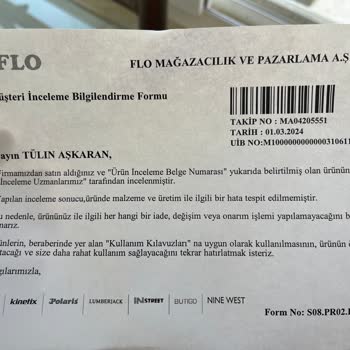 FLO Ayakkabı FLO'dan Lotto Mark Ayakkabı Aldım Ve İçi Delindi