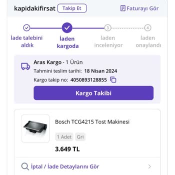 N11 Bosch TCG4215 Tost Makinesi Satıcı Ürünün Arkasında Dursun