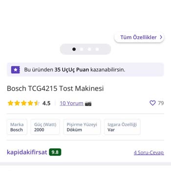 N11 Bosch TCG4215 Tost Makinesi Satıcı Ürünün Arkasında Dursun