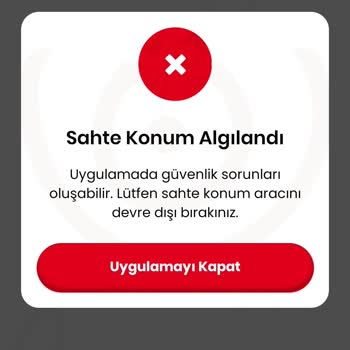 Nutella Uygulama Hatası Sahte Konum Hatası