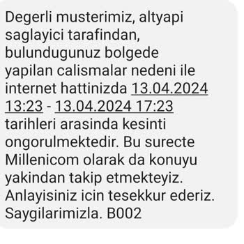 Millenicom Genel Arıza Yalanı
