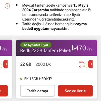 Vodafone Tarife Ücretleri Fahiş Fiyat