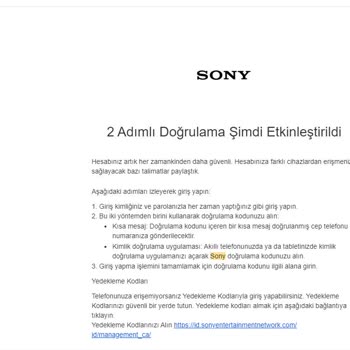 PlayStation Türkiye Sony Hesabım Çalındı