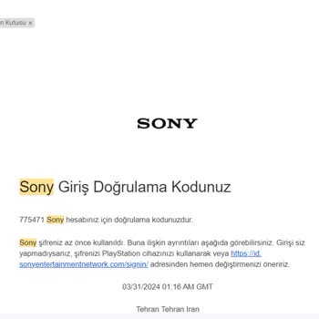 PlayStation Türkiye Sony Hesabım Çalındı