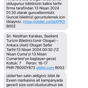 Obilet.com Açığa Alma / İptal İşlemi