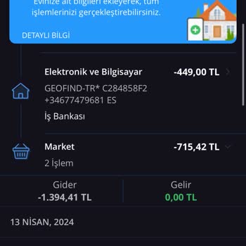 Geofind Kayıp Telefon Ve İzinsiz Para Çekimi Şikayeti