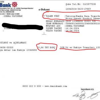 Denizbank Yatırım Hesabı Hisse Senedi İşlemi Kesintisi