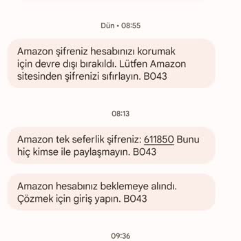Amazon Hesabımı Beklemeye Aldı