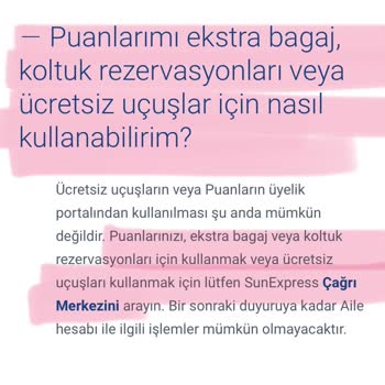 SunExpress Puan Sistemi Erişim Sorunu