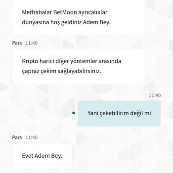 Betmoon Ödeme Alamıyorum Çekim Limiti Deniliyor