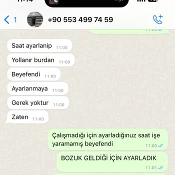 Armada Saat Çalışmayan Saat Yolladı