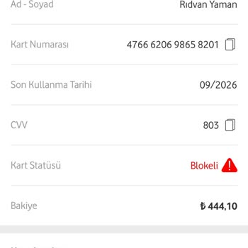 Vodafone Pay  Parama Bloke Koyuyorlar Devamlı