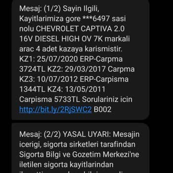 Ethica Sigorta Hasar Kaydının Düzeltilmesi Hk