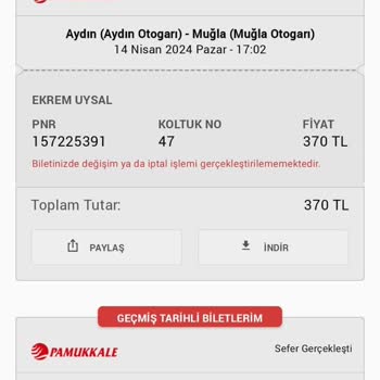 Obilet Ve Pamukkale'nin Anlaşmazlığı Sebebiyle Mağdur Oldum
