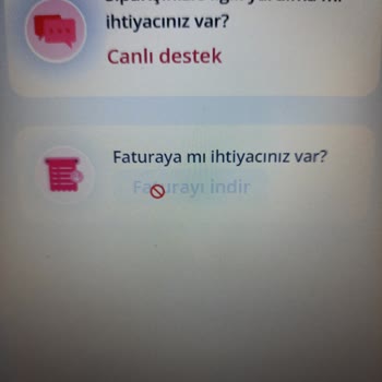Yemeksepeti Üzerinden Yapmış Olduğum Harcamaya Dair Fatura Alamıyorum
