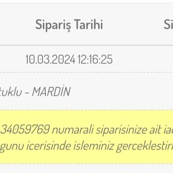 Sefamerve İadesi Onaylanmayan Ürünler