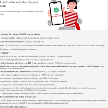Akbank Kampanya Kazanımı Neden Gerçekleşmedi Bilgisi Verilmiyor