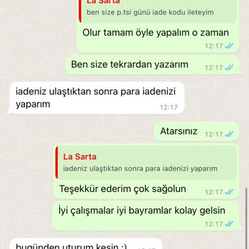 La Sarta Para İademi Yapmıyorlar