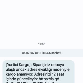 E-ticaret Marka Taklidiyle Dolandırıcılık Kargo Adres Güncelleme Sorunu Ve Şüpheli İleti