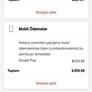 Google Play Vodafone Pay Üzerinden Haksız Fatura Yansıması