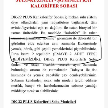 Daiwa Soba Daiwa Dakika-22 Plas Kalorifer Soba