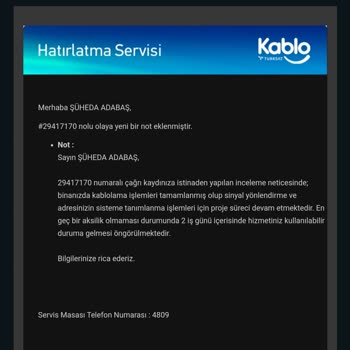 Kablo Net İnternet Naklini Yapmaması Bilerek Bekletmesi