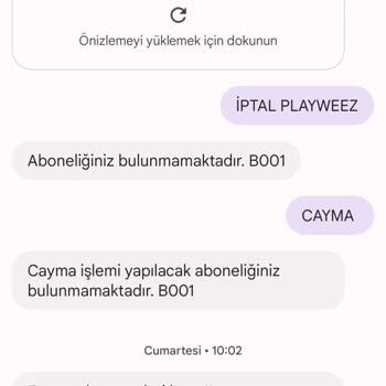 Playweez İptal Etmek İçin