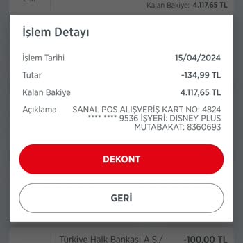 Disney+ Disney Üyeliğimi İptal Ettiğim Halde Kartımdan Para Çekmiş