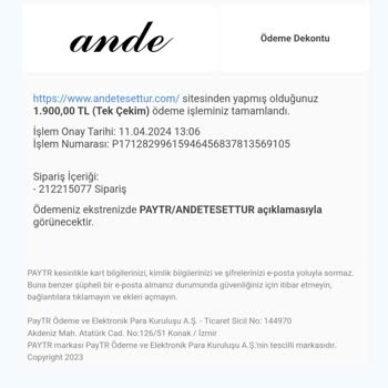 Ande Tesettür Ande Tessettür Güvenli Site Değil