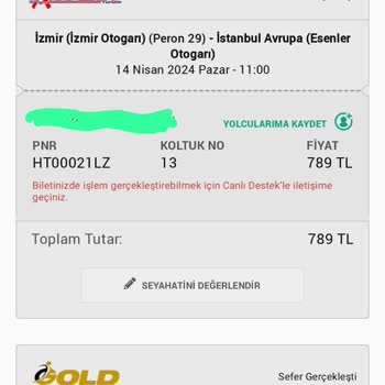 Lüx Aydın Turizm Obilet'in 2+1 Biletimizi 2+2 Ye Çevirip Fazla Para Kazanma Hırsı
