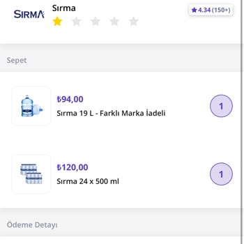 Getir Su Sipariş Teslim Edilmeden Ödeme Alınması