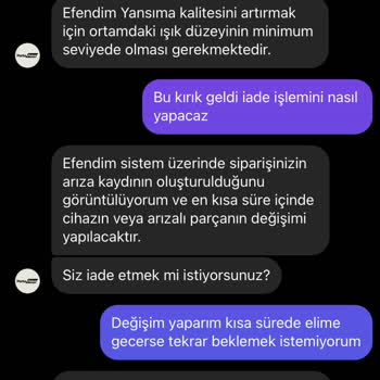 Portavision Ekran Yansıtıcısı Kırık Geldi