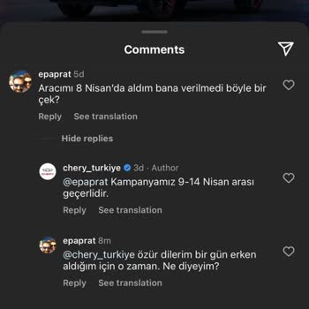 Chery Taahhüt Ettiği 10.000 TL'lik Yakıt Çekini Vermiyor