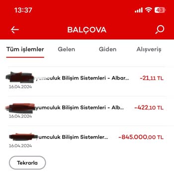 Akbank 500bin İşlem Limiti Kısıtı! Ve Haksız Yere 445 TL İşlem Ücreti!