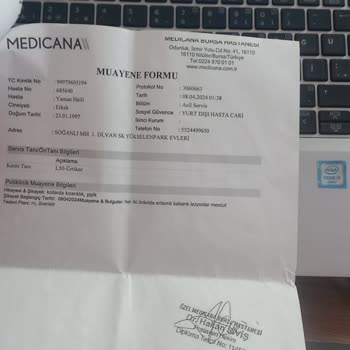 Bursa Medicana Acil _ Yanlış Ödeme Alınması&Yanlış Bilgilendirme