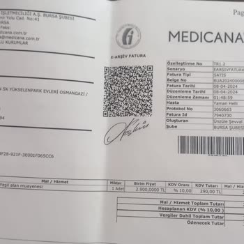 Bursa Medicana Acil _ Yanlış Ödeme Alınması&Yanlış Bilgilendirme