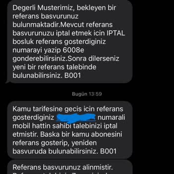 Türk Telekom MOBİL-TARİFE Değişimi Problemi