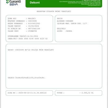 Garanti Bankası Sigortayı İptal Etmiyor!