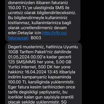 Vodafone Habersiz Onaysız Fatura Yükseltme Ve Tarife Değiştirme