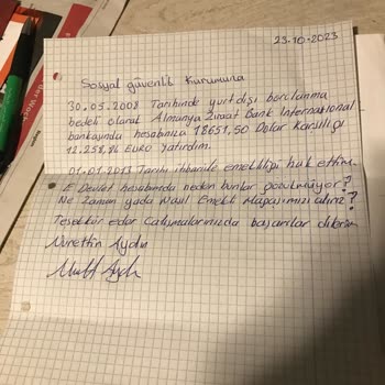SGK Yurt Dışı Borçlanma Talebi.