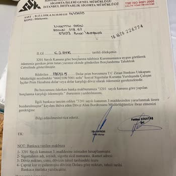 SGK Yurt Dışı Borçlanma Talebi.