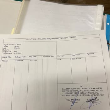 SGK Yurt Dışı Borçlanma Talebi.