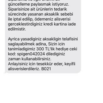 Spigen Türkiye ( Siparişi Teslim Etmedi Ve Para İade De Edilmedi)