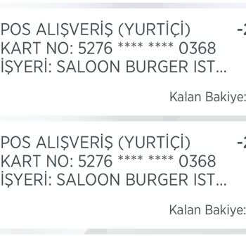 İstanbul Marina Saloon Burger Fatura Hatası