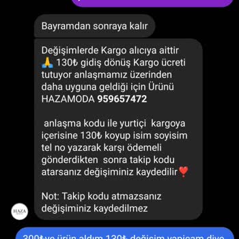 Hazaa Official Defolu Üründe Kargo Ücreti Verecekmişim.